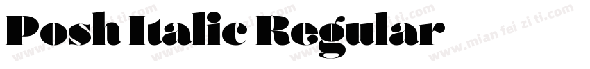 Posh Italic Regular字体转换